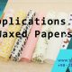 Applications of Waxed Papers